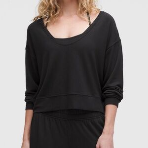 NWT! 🖤 Lululemon BeCalm Scoop Neck Pullover, Black, Size L